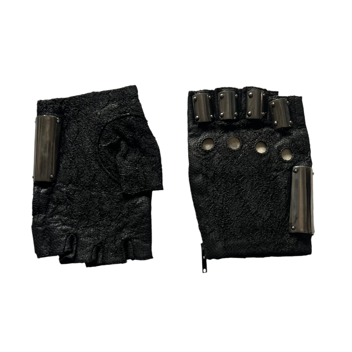 SAMPLE SALE BLACK LACE ARMOR GLOVES WOMENS 7.5