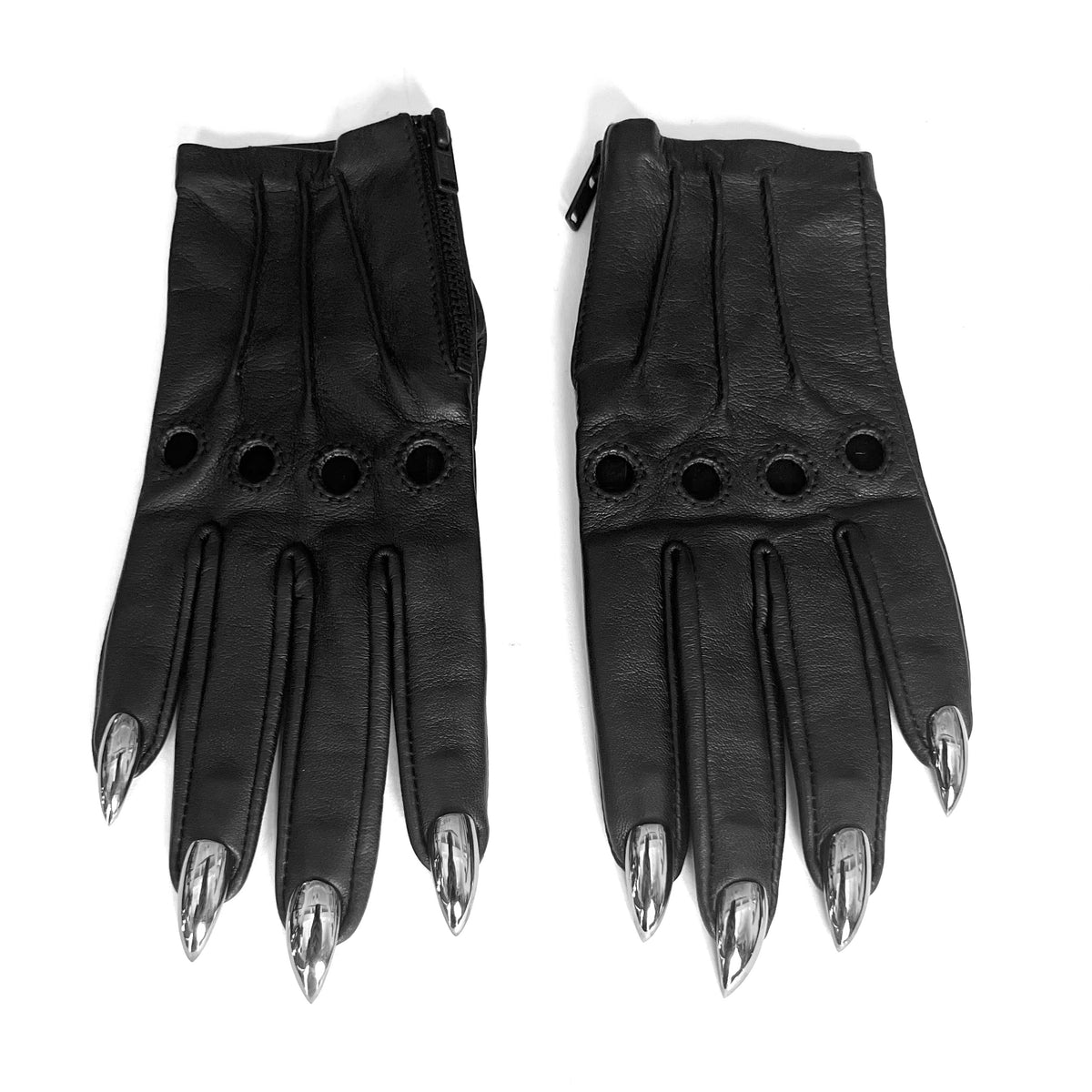SAMPLE SALE BLACK SARAH NAIL GLOVES  WOMENS 6.5