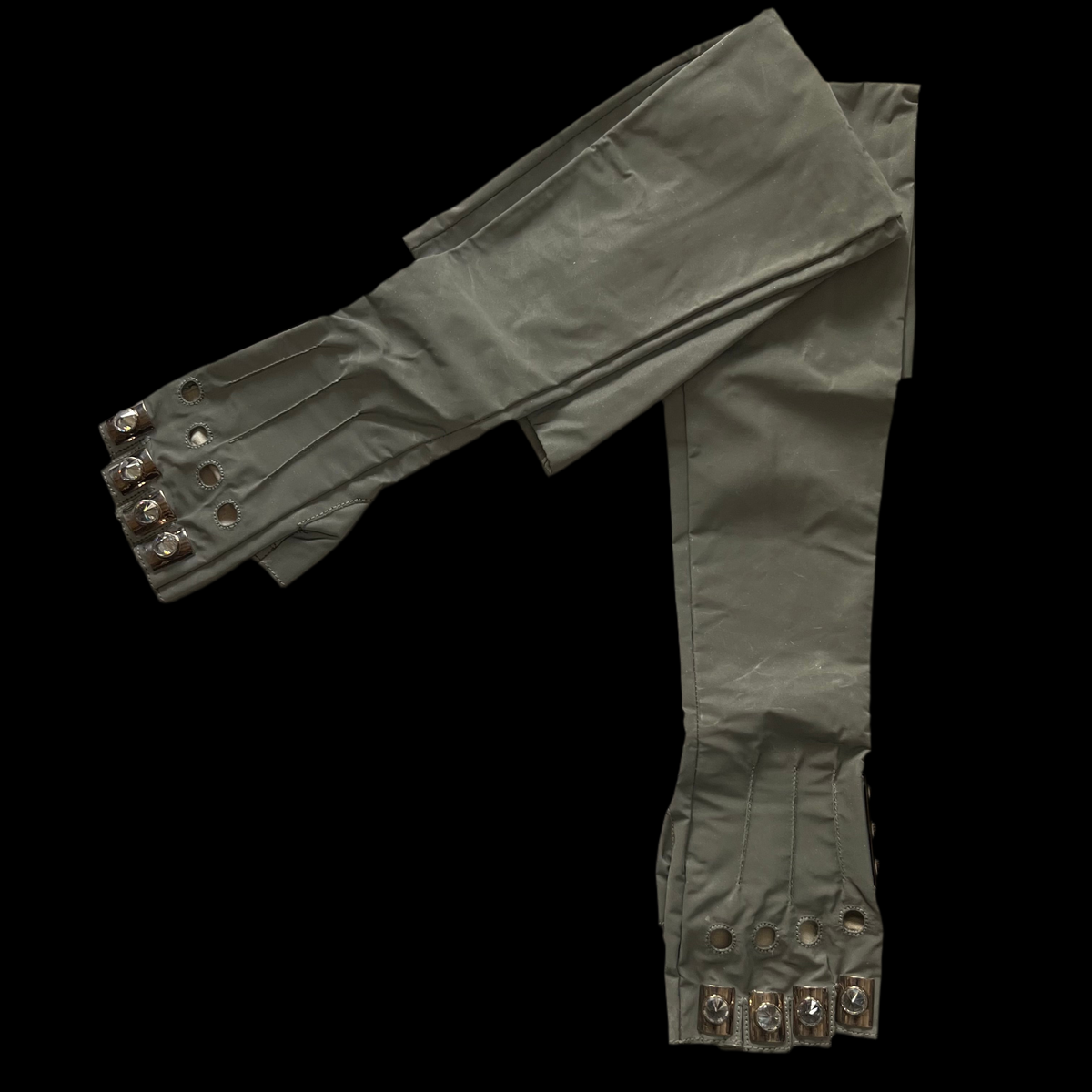 SAMPLE SALE FINGERLESS GEM SPIKE REFLECTIVE GLOVES - WOMEN’S 7.5