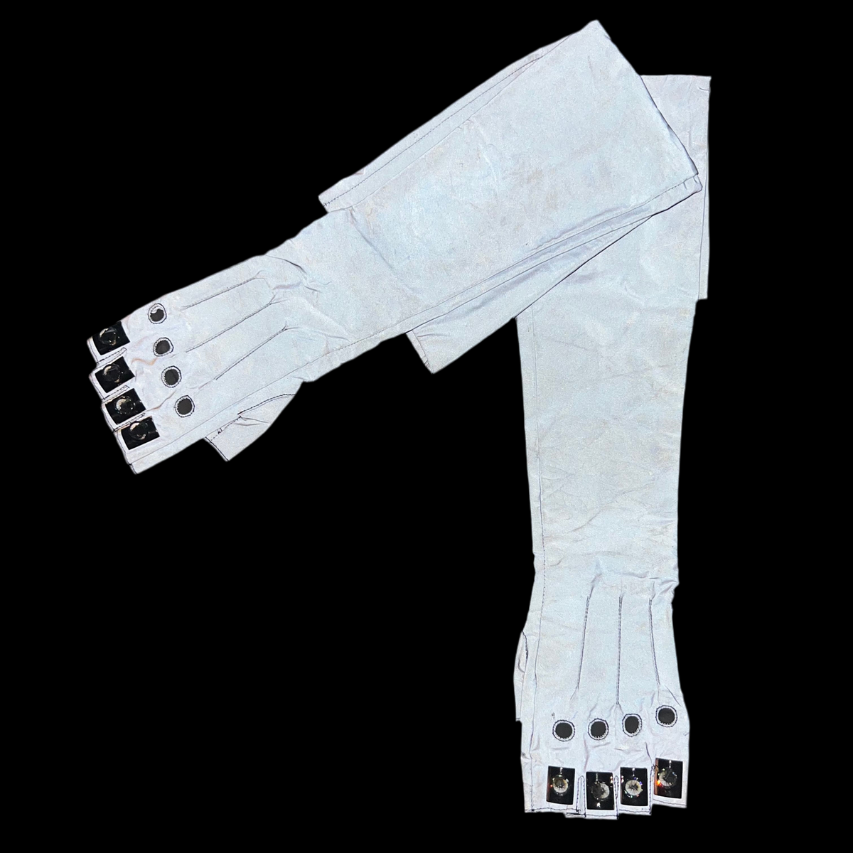 SAMPLE SALE FINGERLESS GEM SPIKE REFLECTIVE GLOVES - WOMEN’S 7.5
