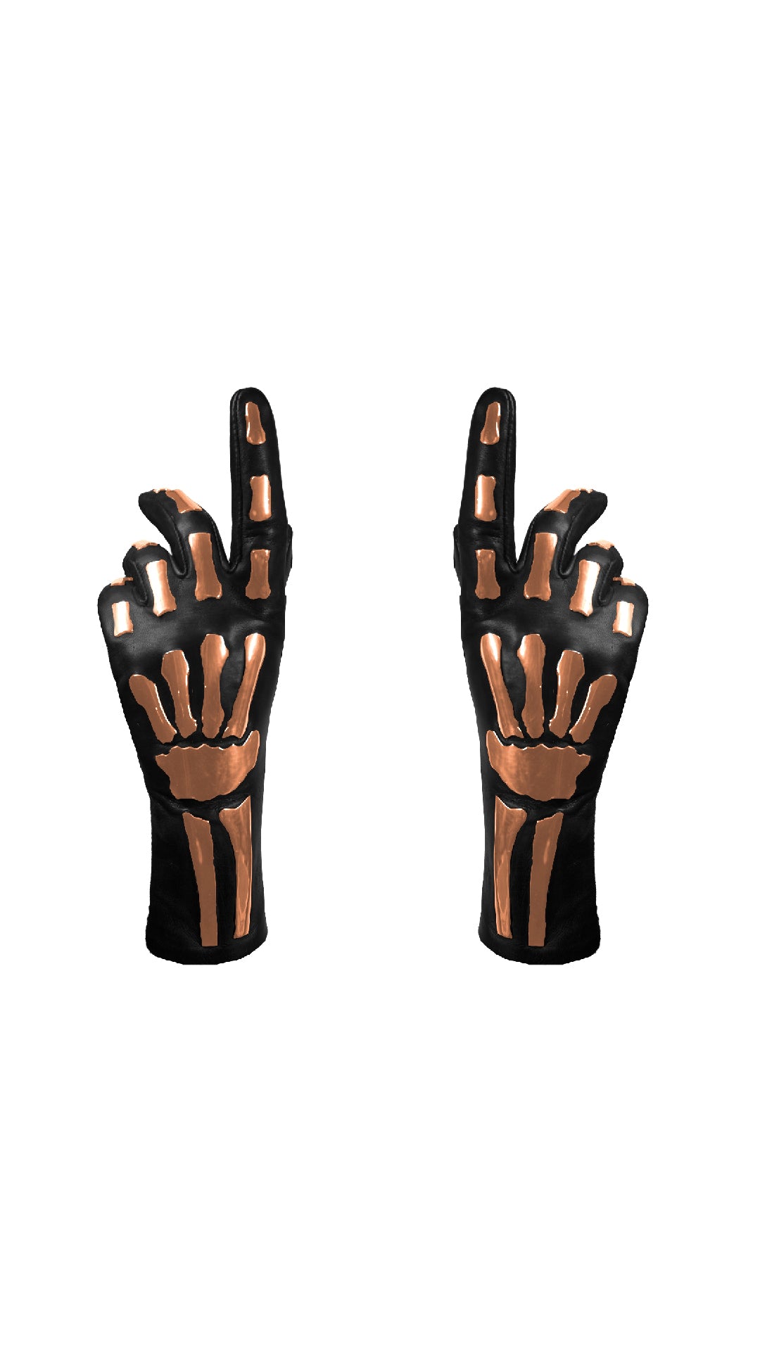 EXTENDED METAL BONES GLOVES COPPER