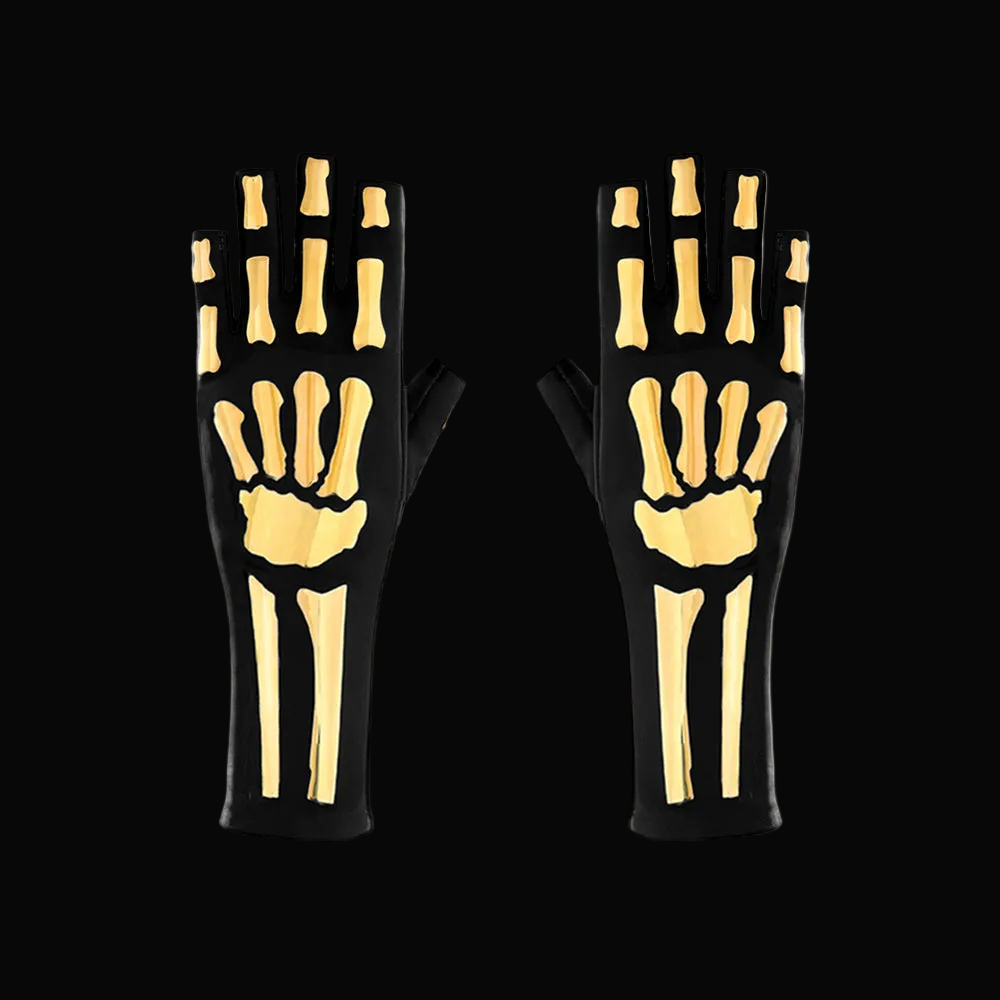 FINGERLESS EXTENDED METAL BONES GLOVES