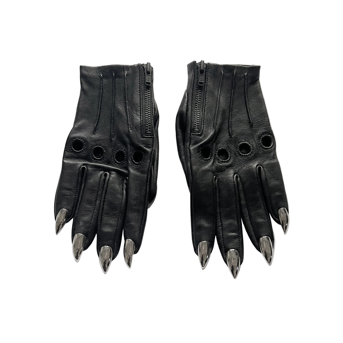 SAMPLE SALE BLACK SARAH NAIL GLOVES  WOMENS 6.5