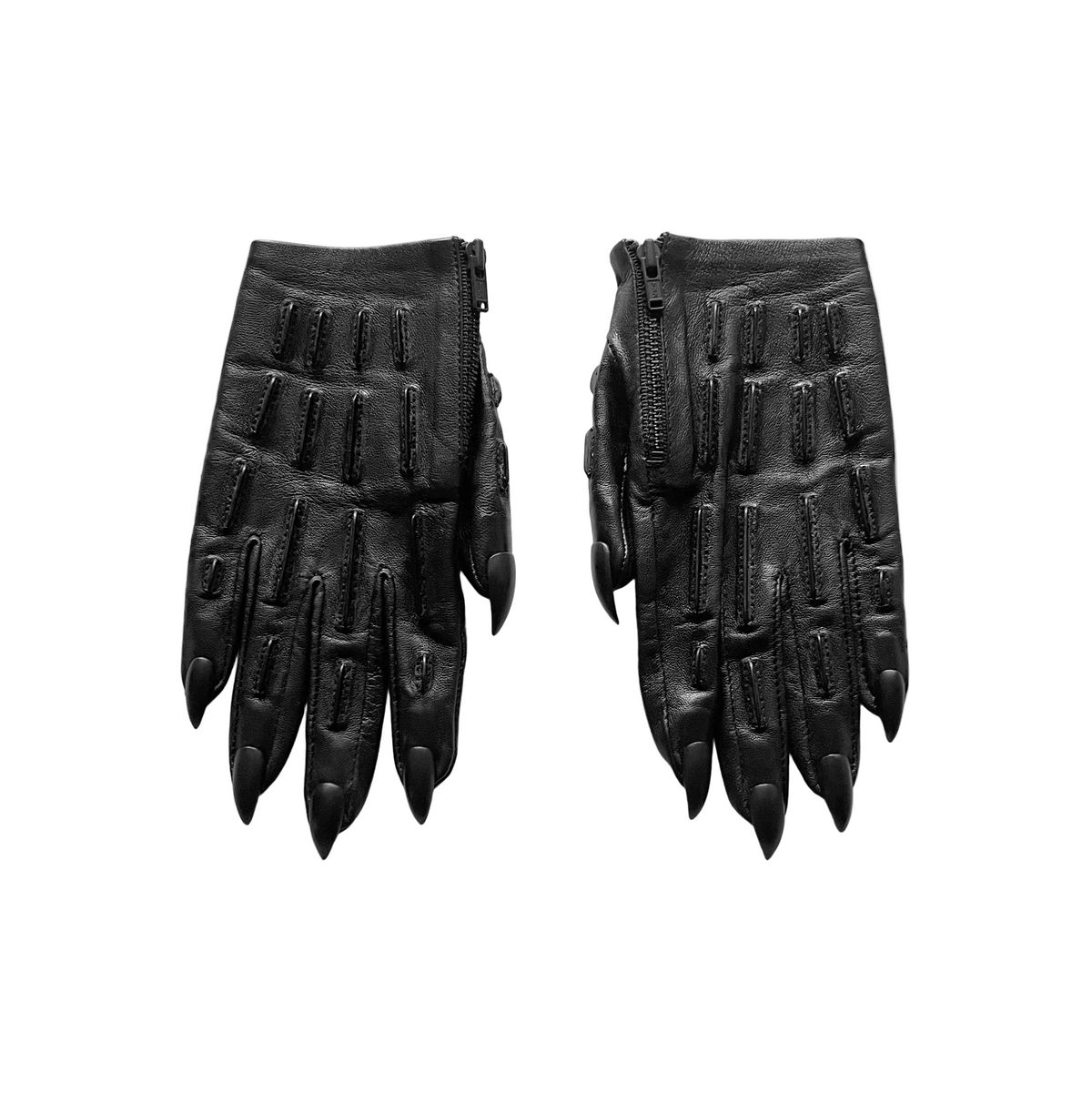 SAMPLE SALE SKELETAL METAL LINES NAIL GLOVES WOMENS 7.5 &  8.0