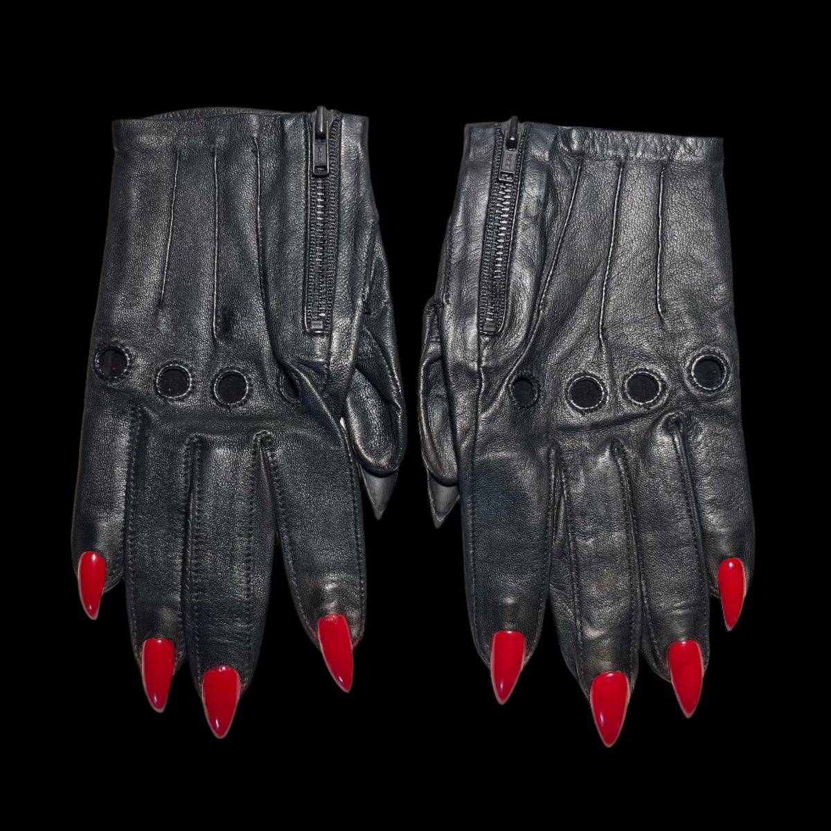 SAMPLE SALE BLACK SARAH NAIL GLOVES - WOMEN'S 8.0