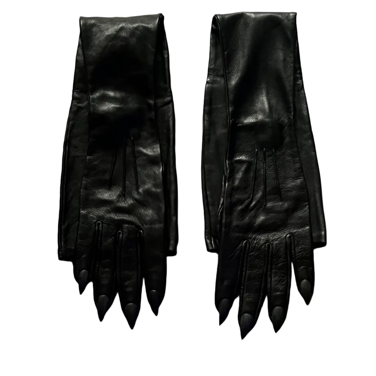 SAMPLE SALE STANDARD OPERA GLOVES MATTE BLACK NAILS WOMENS 7.5