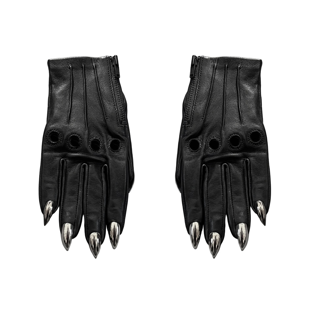 SAMPLE SALE BLACK SARAH NAIL GLOVES  WOMENS 6.5