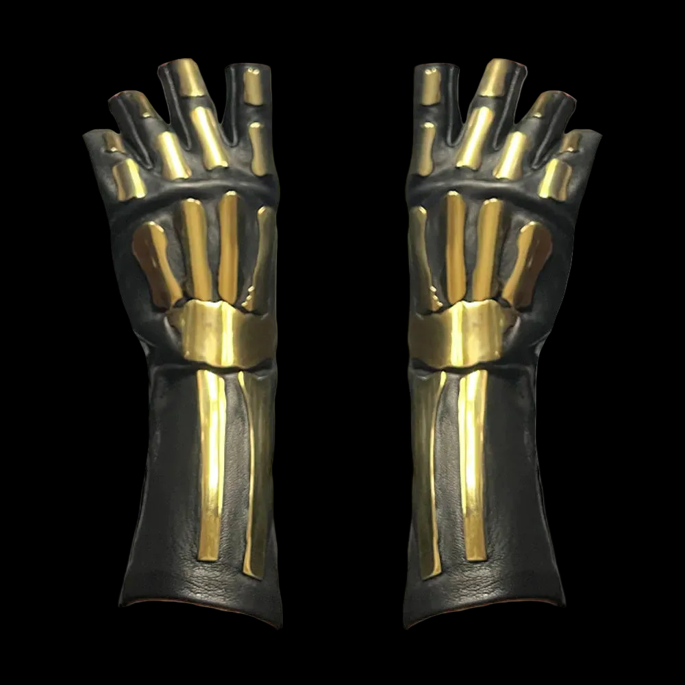 SAMPLE SALE FINGERLESS METAL BONES GLOVES - MEN'S 8.5