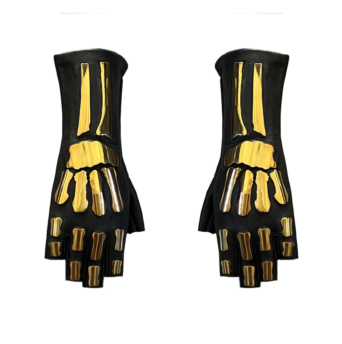 SAMPLE SALE FINGERLESS METAL BONES GLOVES - MEN'S 8.5