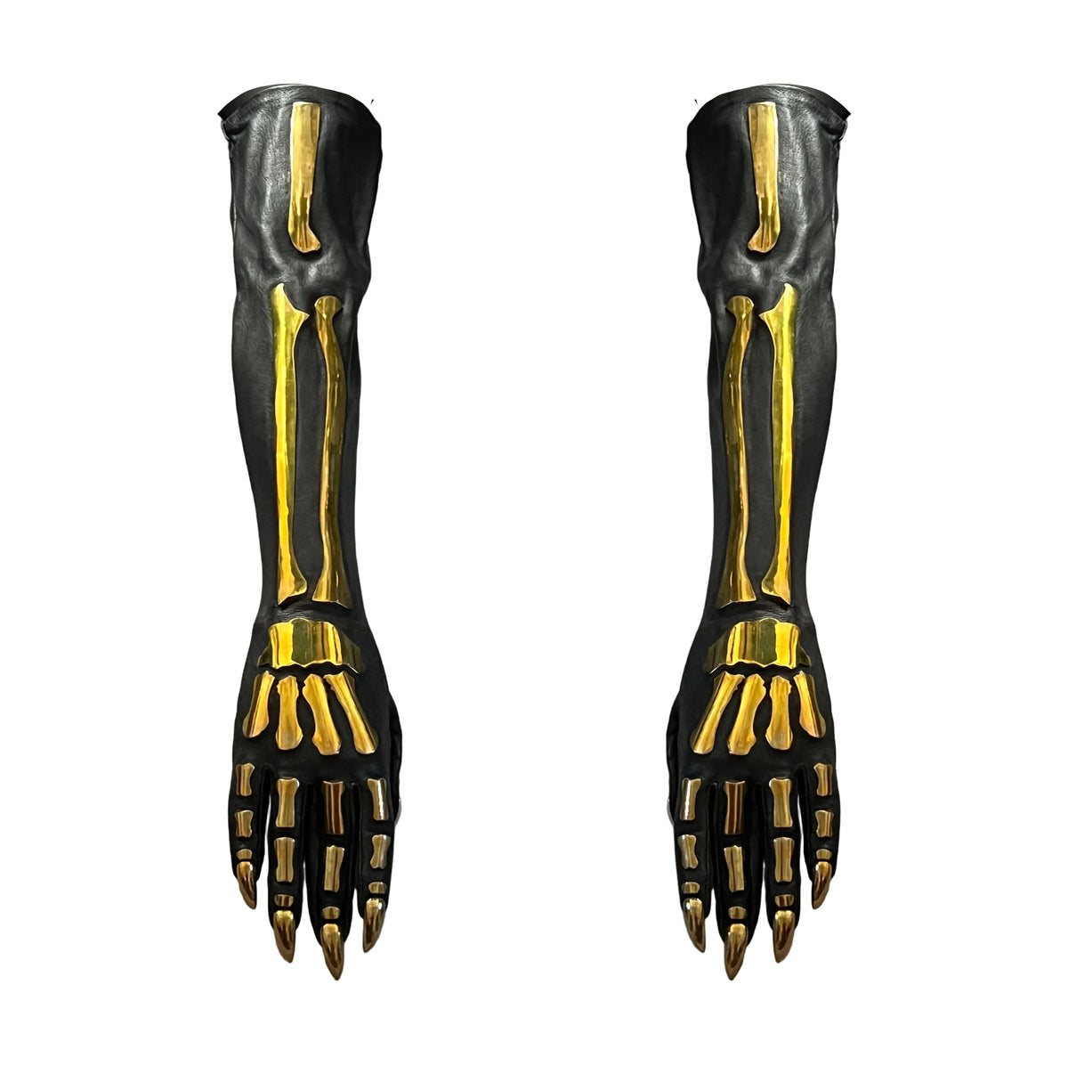 SAMPLE SALE XL STILETTO METAL BONES OPERA GLOVES - WOMEN'S 7.5