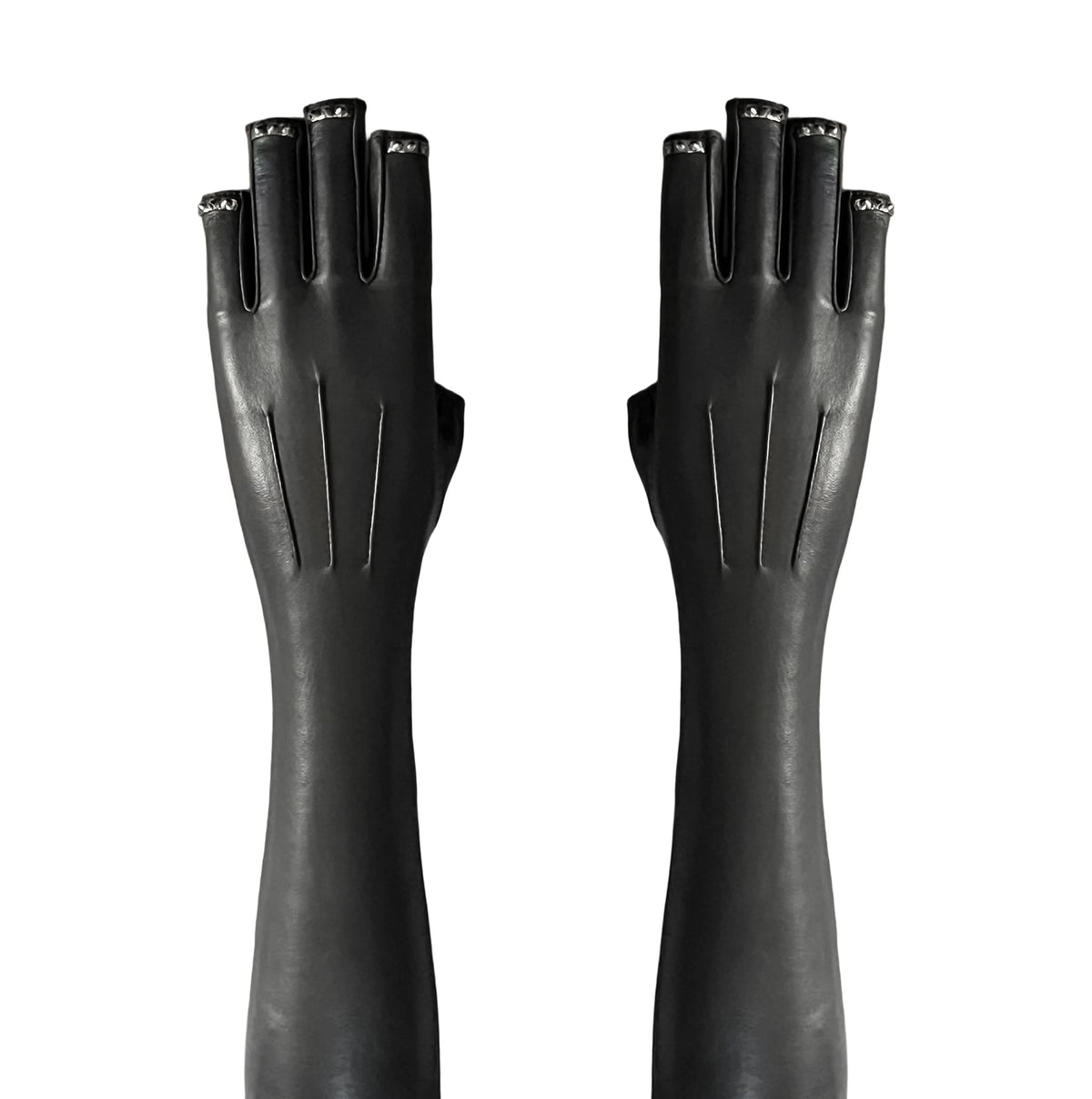 SAMPLE SALE GEM FINGER RING OPERA GLOVES WOMENS 7.5