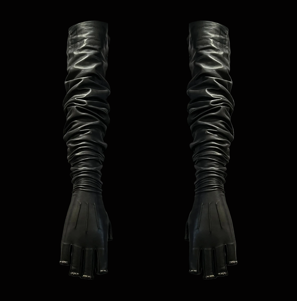SAMPLE SALE GEM FINGER RING OPERA GLOVES WOMENS 7.5