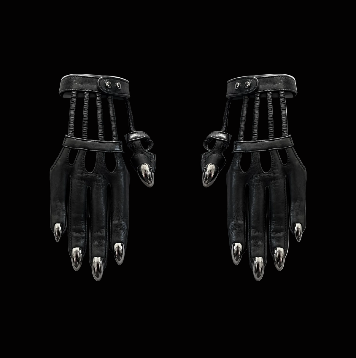 SAMPLE SALE ALMOND NAIL LE SKELETOUR NAIL GLOVES - WOMEN'S 7.0
