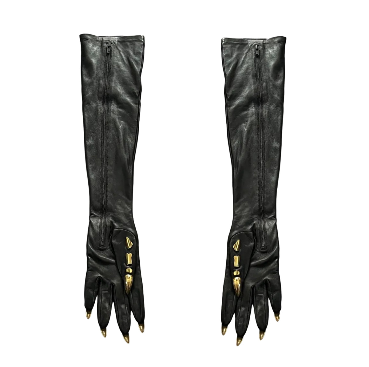 SAMPLE SALE XL STILETTO METAL BONES OPERA GLOVES - WOMEN'S 7.5