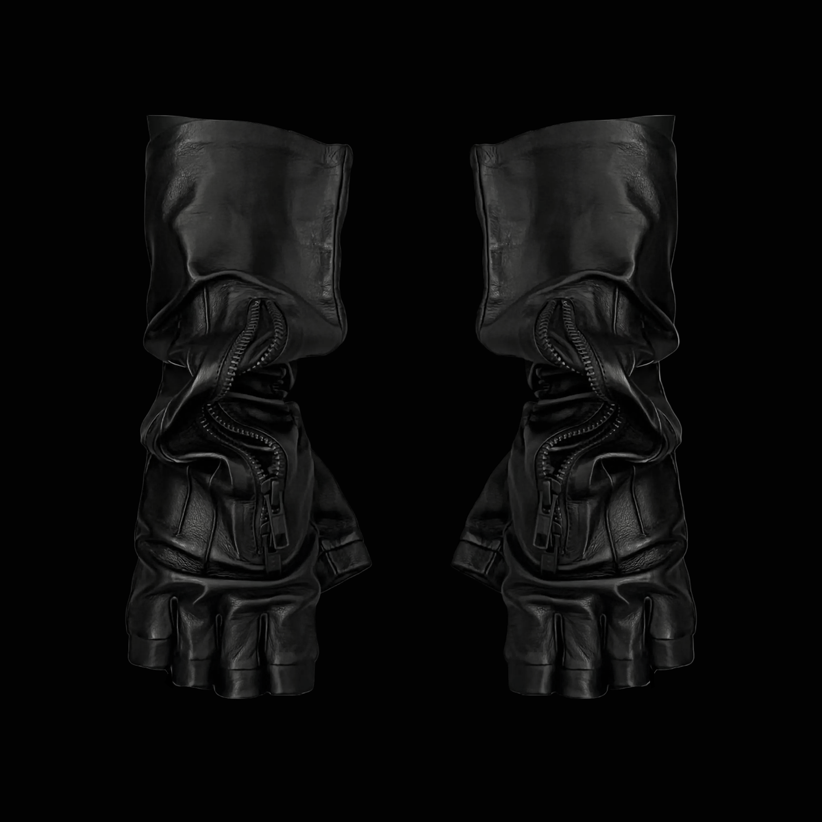 SAMPLE SALE LONG FINGER CUFF DOUBLE ZIP GLOVES MENS 9.0