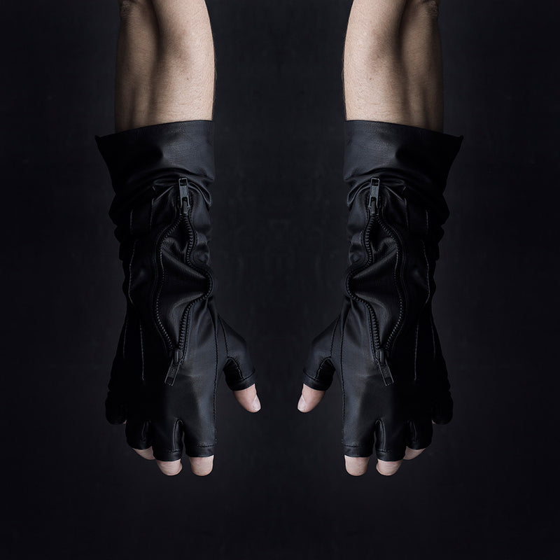 Women's black leather fingerless gloves  Reasonable Price, Great Purchase  - Arad Branding