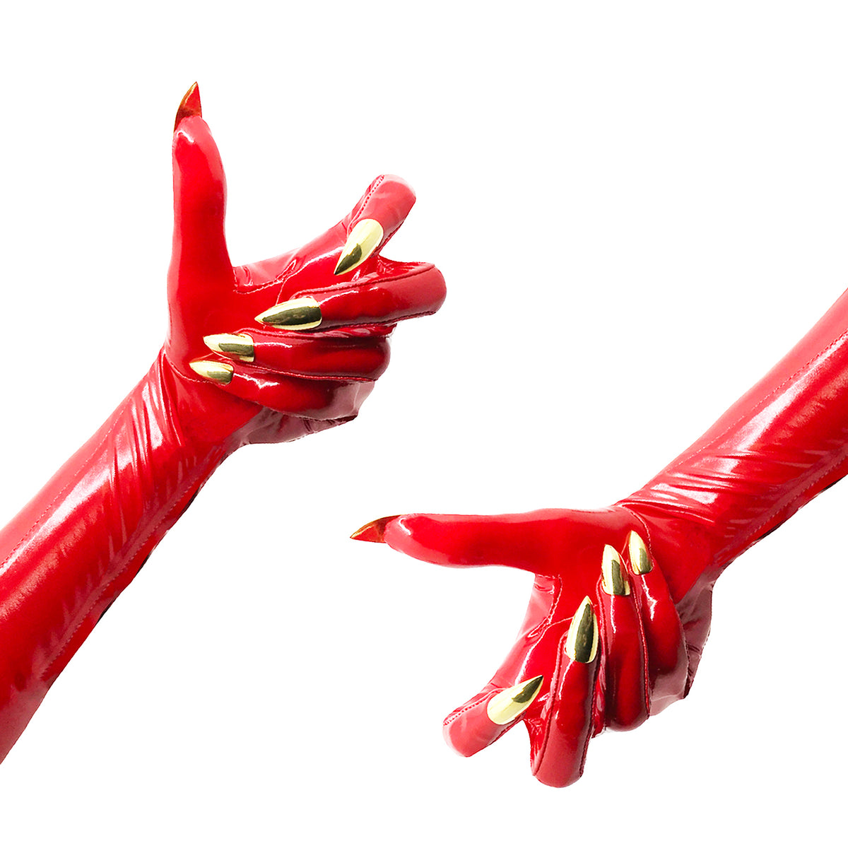 PATENT OPERA NAIL GLOVES
